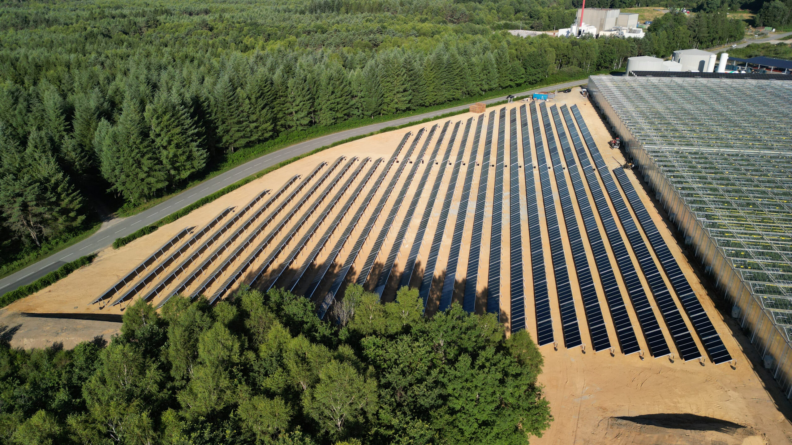 Centrale solaire thermique alimentant de serres maraichères