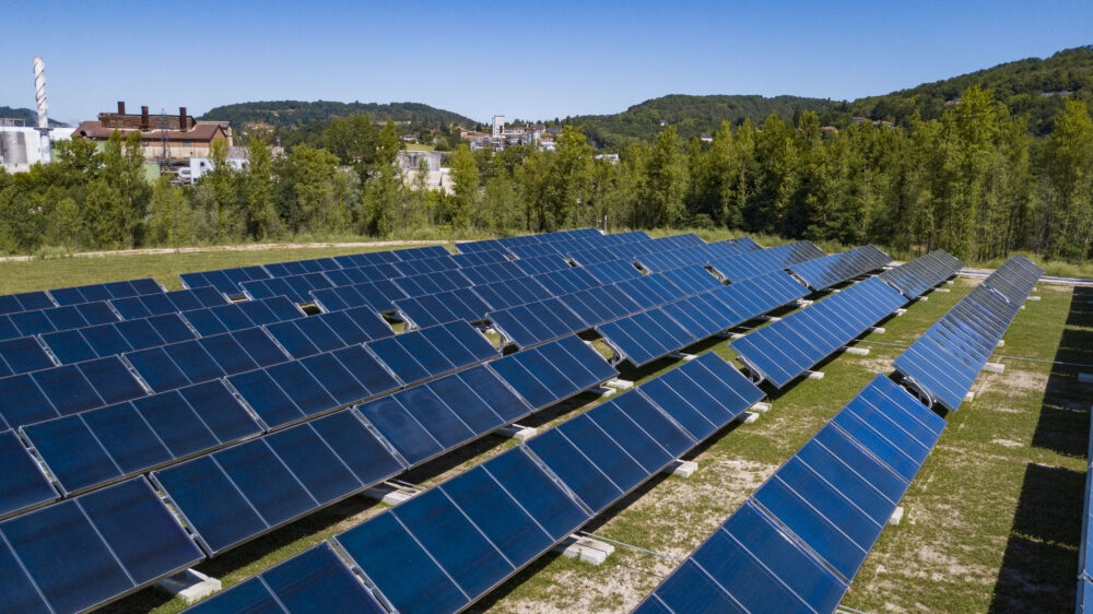 Champ solaire thermique de la centrale de Condat