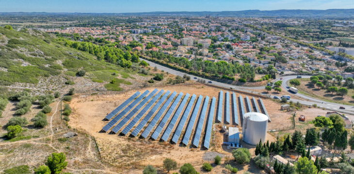 photo aérienne de la Centrale solaire thermique NARBOSOL