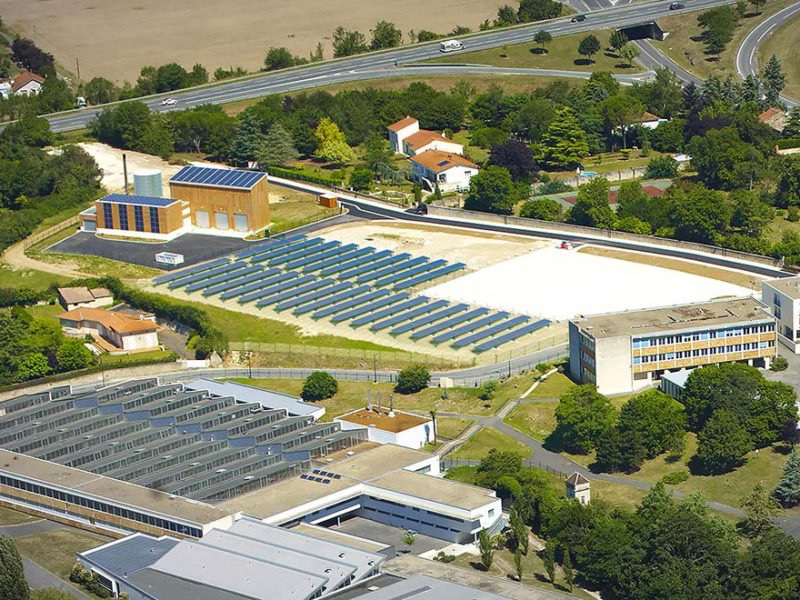 Centrale solaire thermique du réseau de chaleur de la ville de Pons